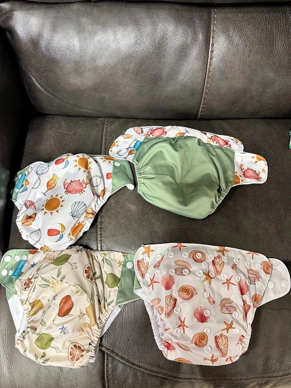 Happy Flute One Size Pocket Cloth Diaper Set Reusable Cloth Diaper